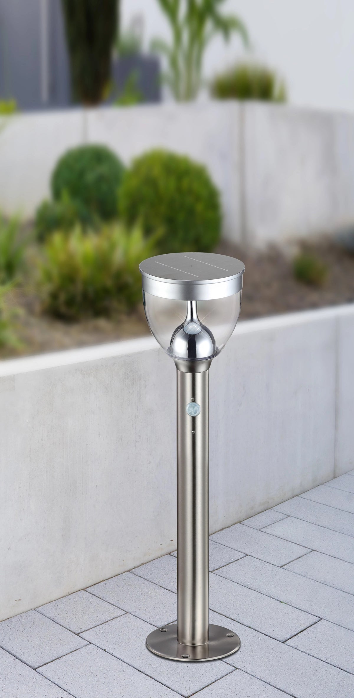 Luminaire extérieur inox, H 56 cm