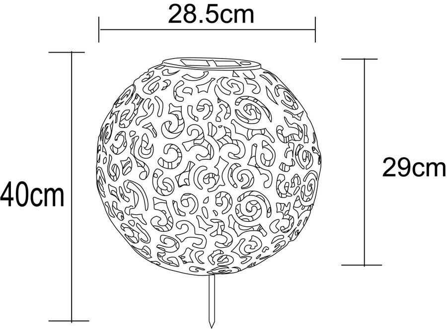Luminaire extérieur Rostfarben rouille, H 40 cm