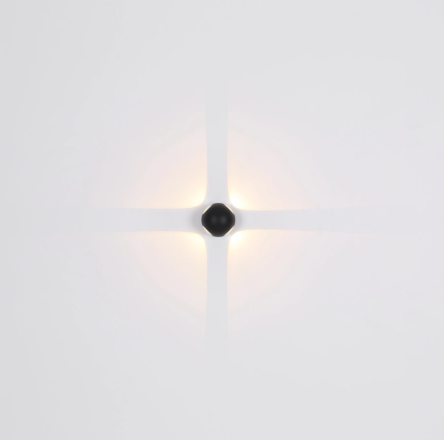 Luminaire extérieur Slice noir mat et aluminium