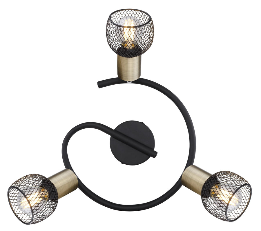 Spot Fiastra noir mat, Ø 23 cm