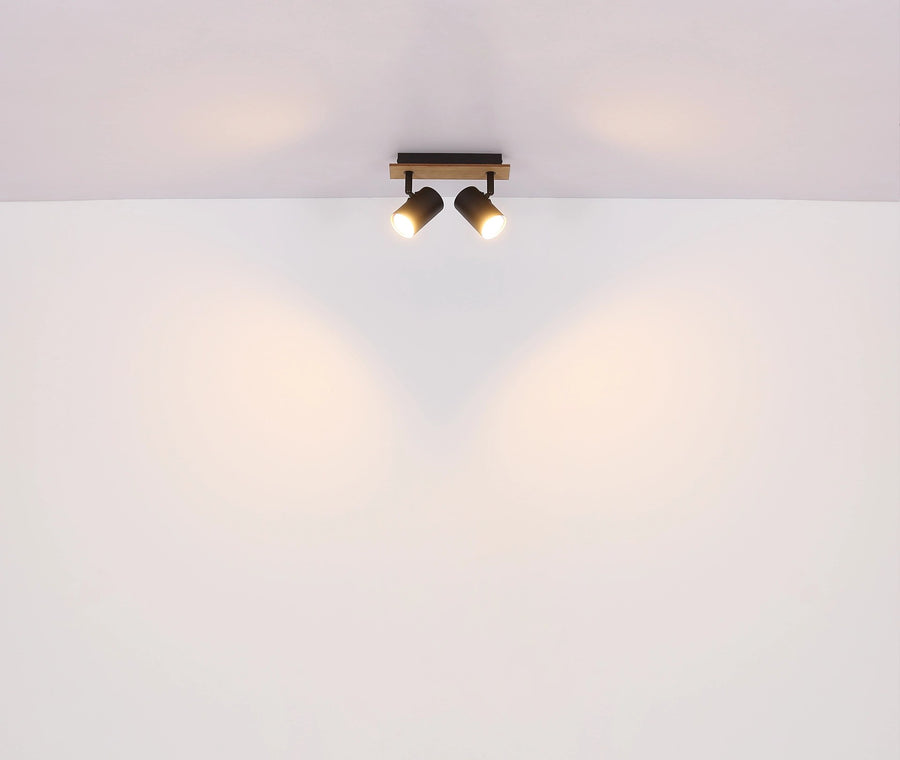 Spot Linca noir mat, H 15,2 cm (57905-2)
