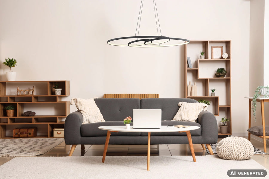 Suspension Spira noire mat