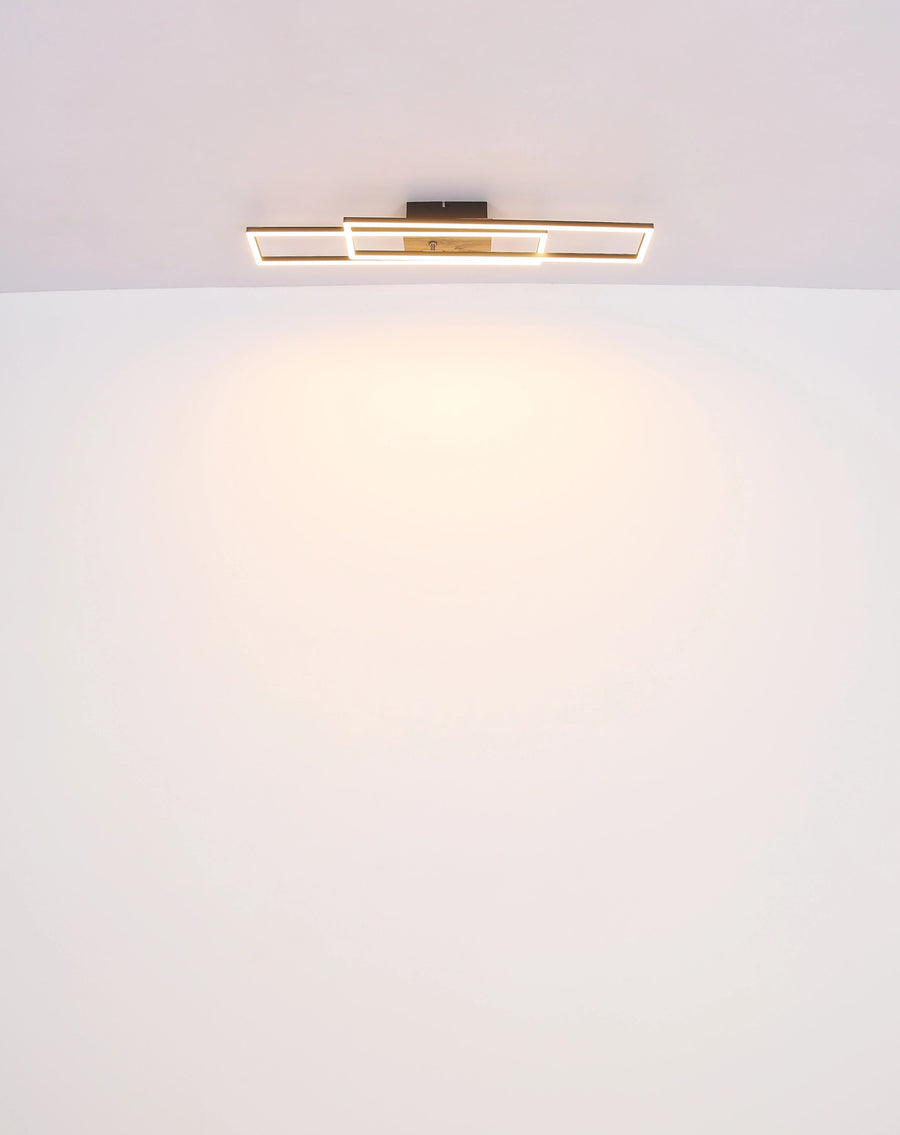 Plafonnier Dakari noir mat, L 60 cm