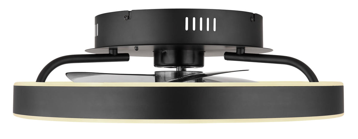 Ventilateur de plafond lumineux Conway noir