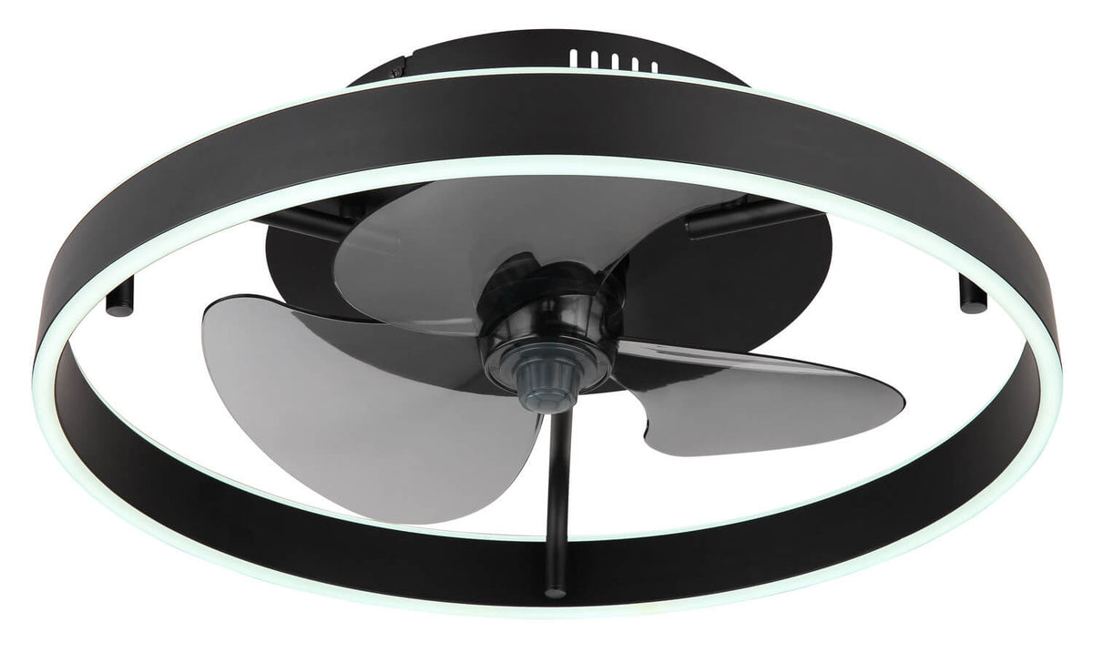 Ventilateur de plafond lumineux Conway noir