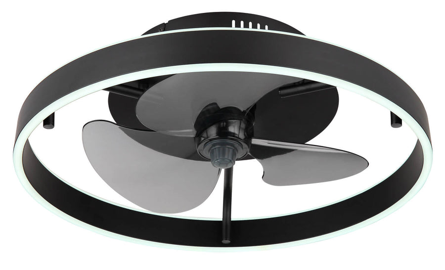 Ventilateur de plafond lumineux Conway noir