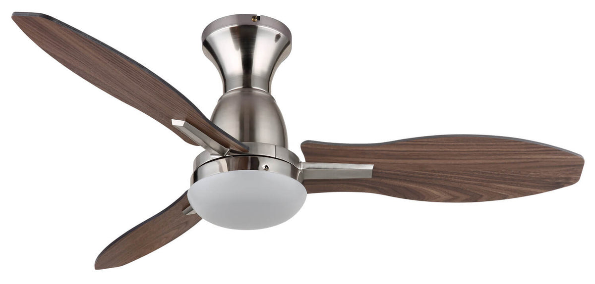 Ventilateur de plafond lumineux Gale nickel satiné
