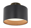 Plafonnier Jenny noir mat et aluminium