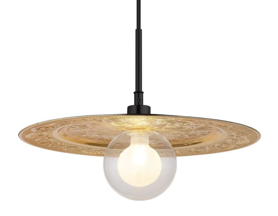 Suspension Riga noire mat, H 119 cm (15169G)