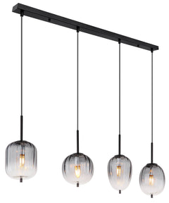 Suspension Attila noire mat (15215-4)