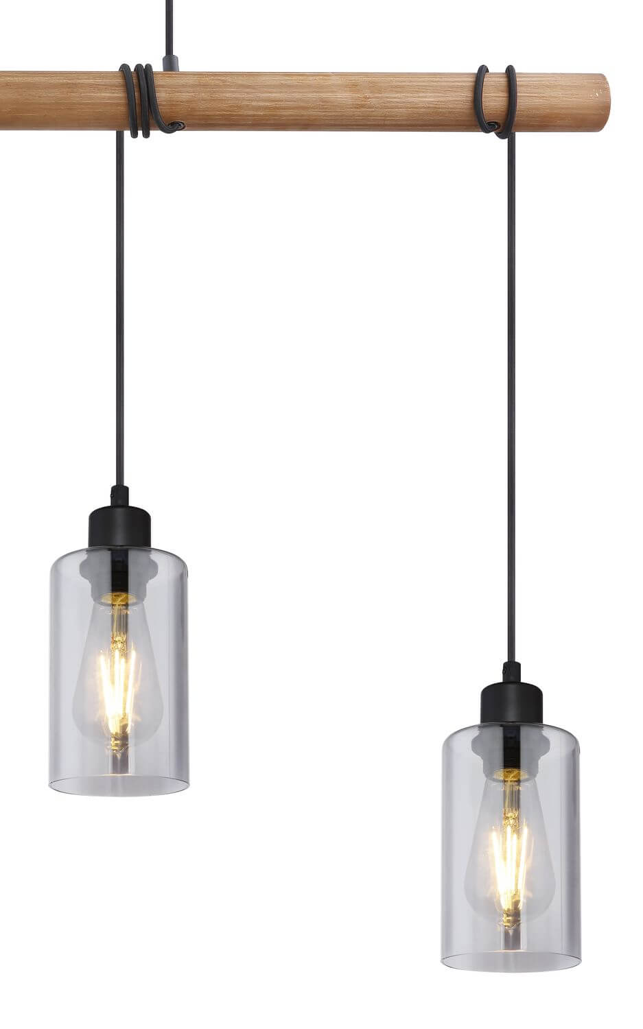 Suspension Hadera noire mat, H 120 cm