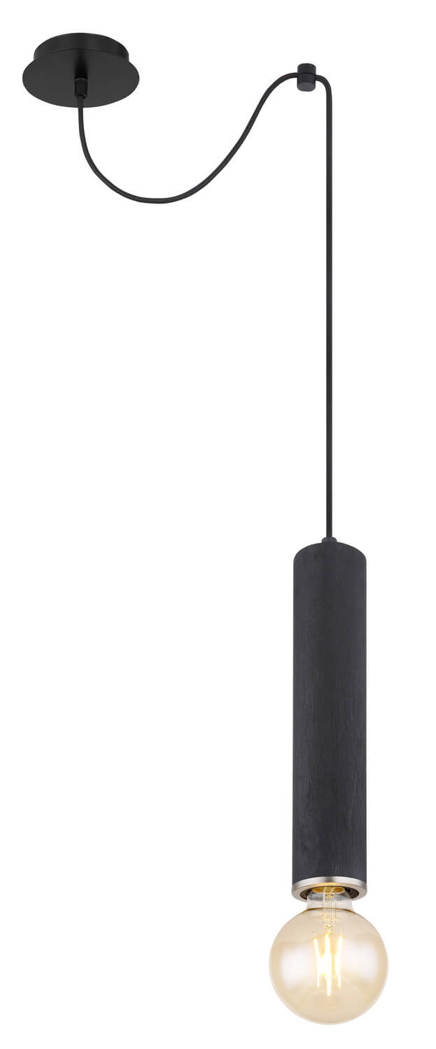 Autre vue d'ensemble de la suspension, montrant le câble former une boucle.