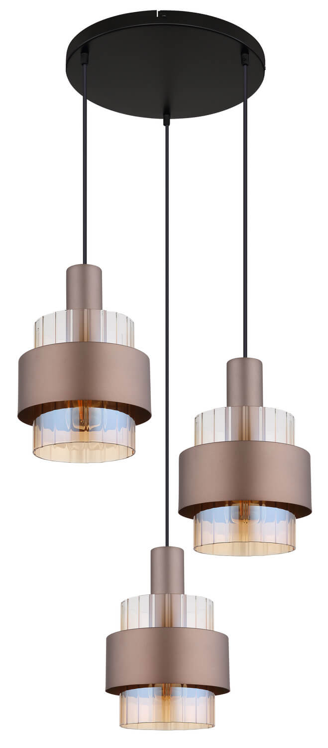 Détail du cylindre métallique et du verre cannelé laissant passer une lumière chaude