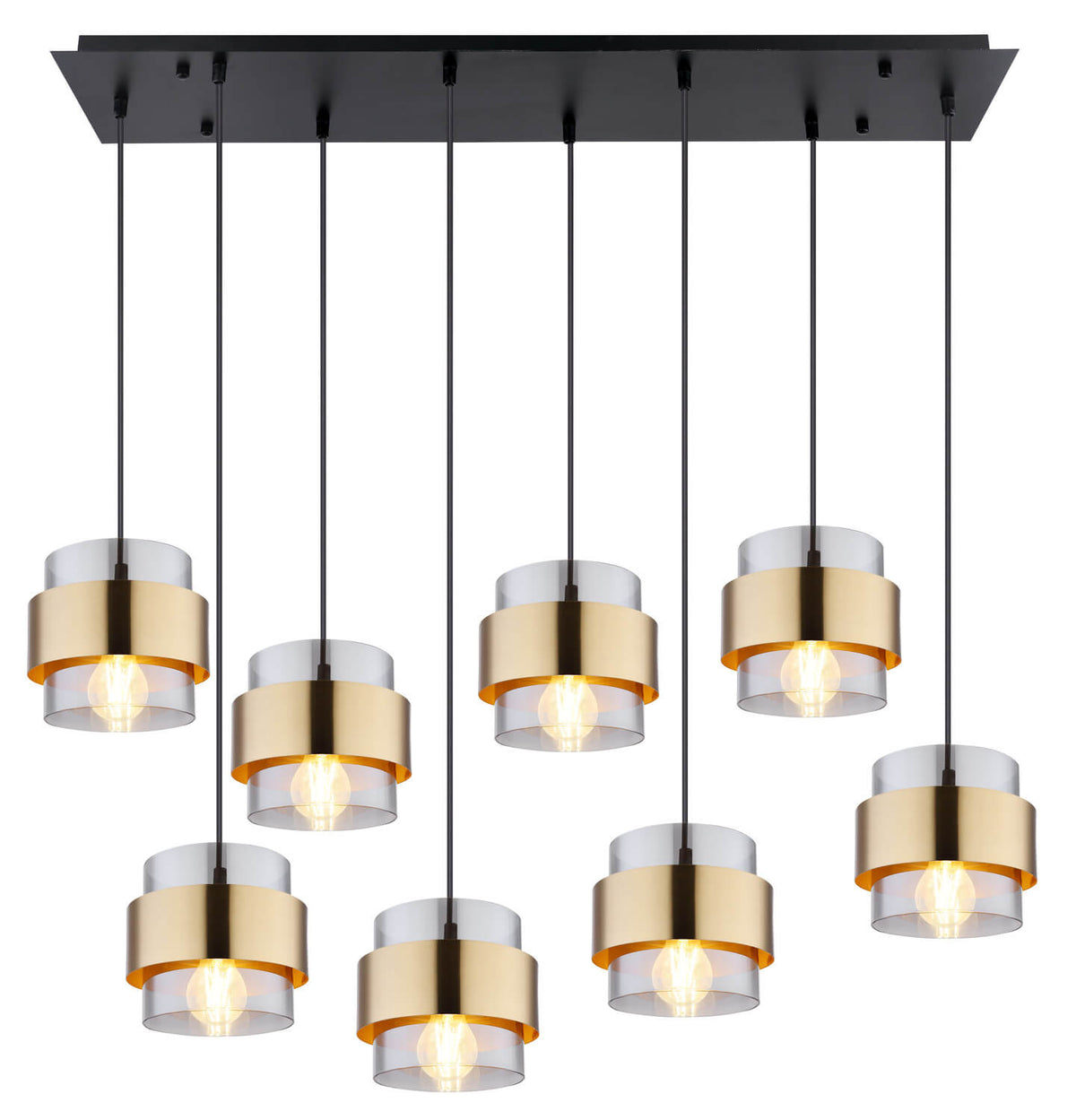 Suspension Milley noire mat, H 120 cm (15560-8H)