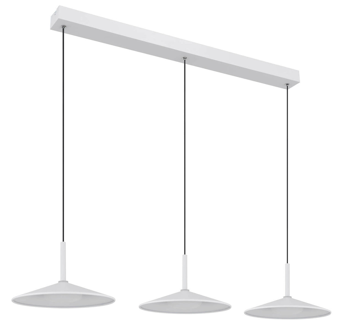 Suspension Lampone blanche mat, H 150 cm