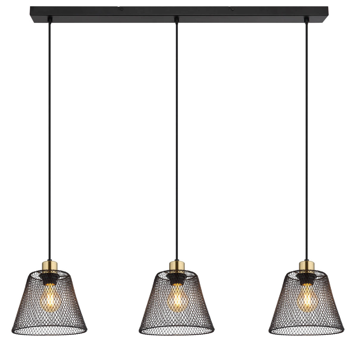 Suspension Baku noire mat (15646-3H)