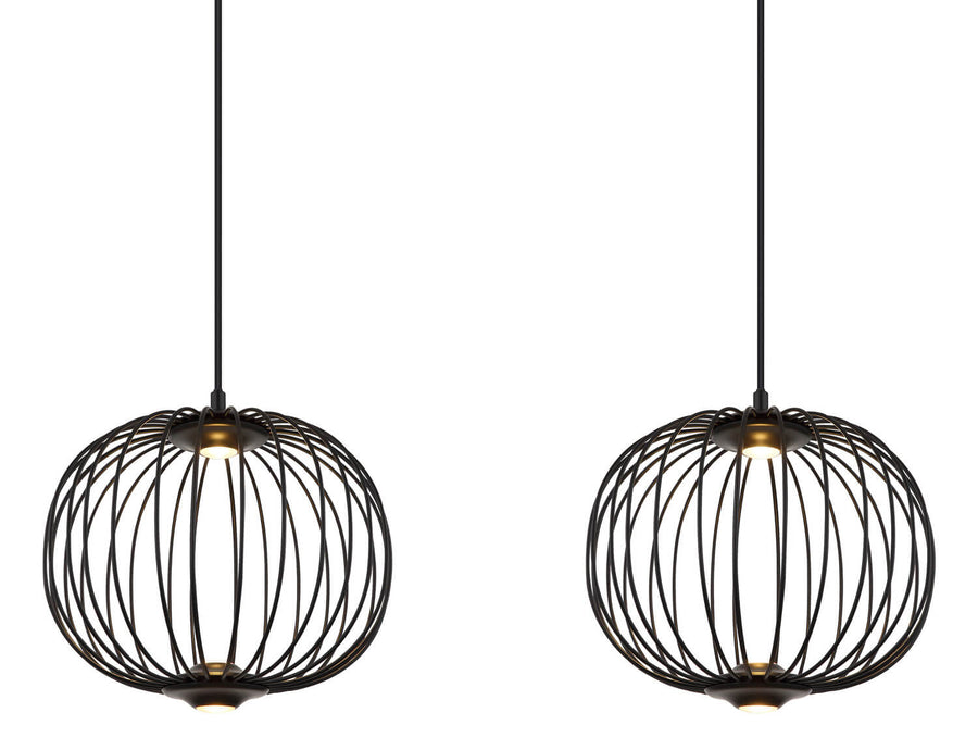 Suspension Galway noire mat (15652-3H)