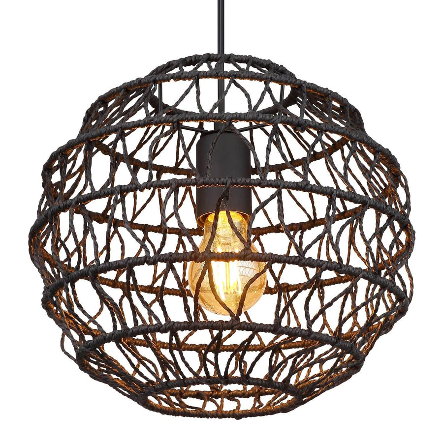 Suspension Senni noire mat (15689H)