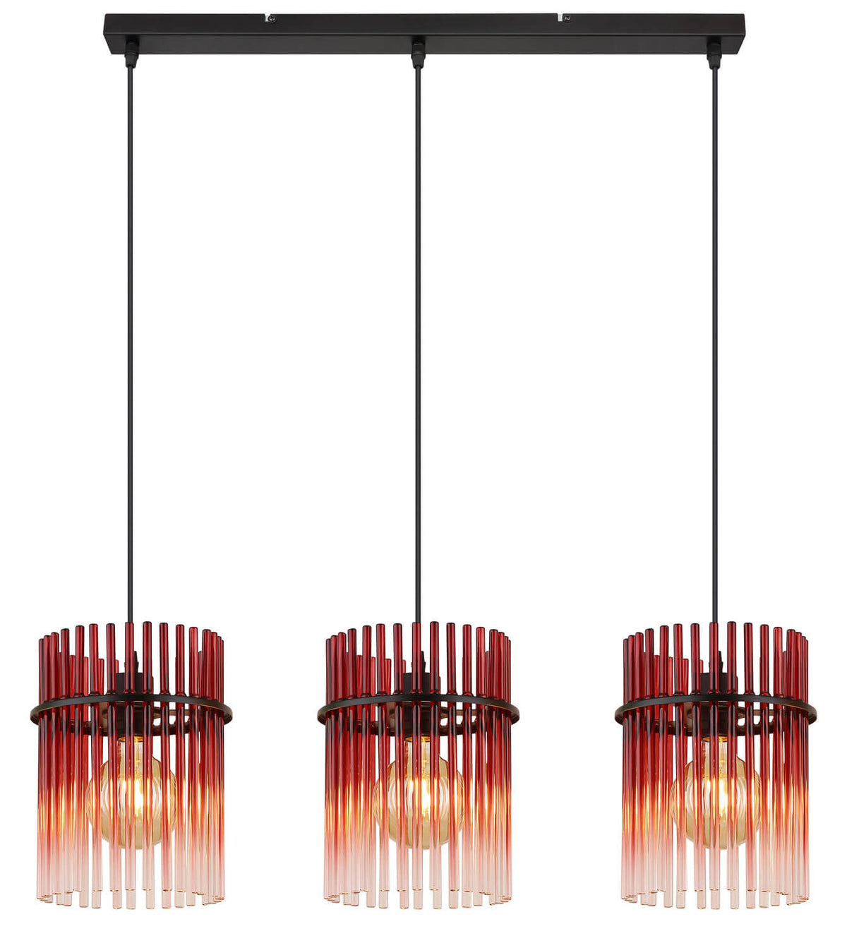 Suspension Gorley noire mat, H 140 cm (15698-3HBR)