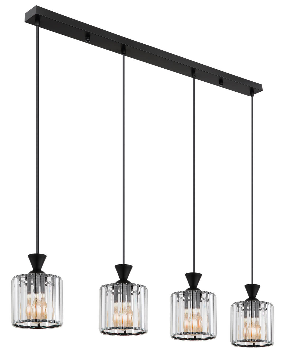 Suspension Jordana noire mat