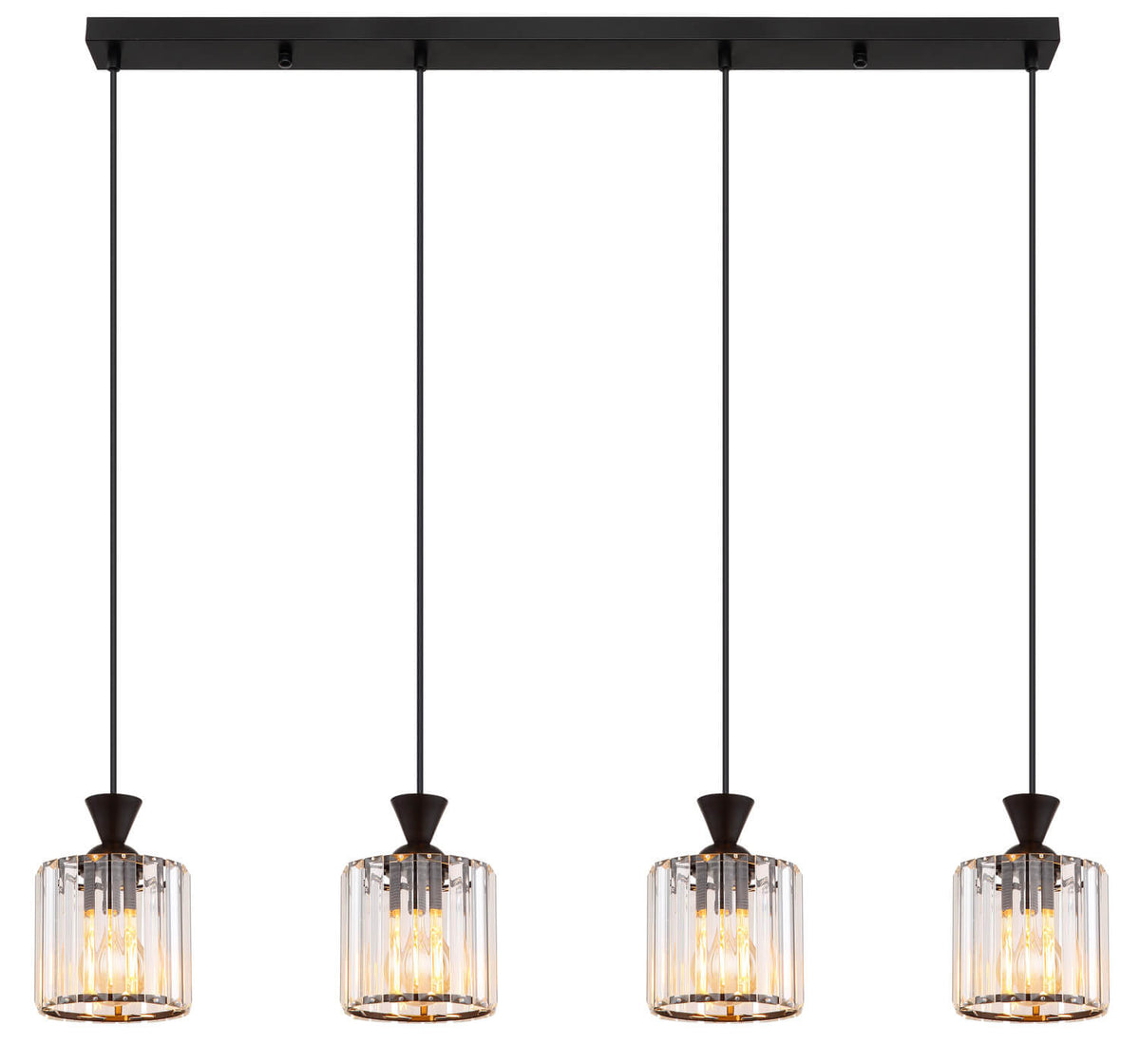 Suspension Jordana noire mat