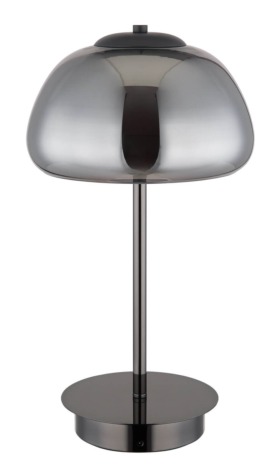 Lampe à poser Avila noire et chromée