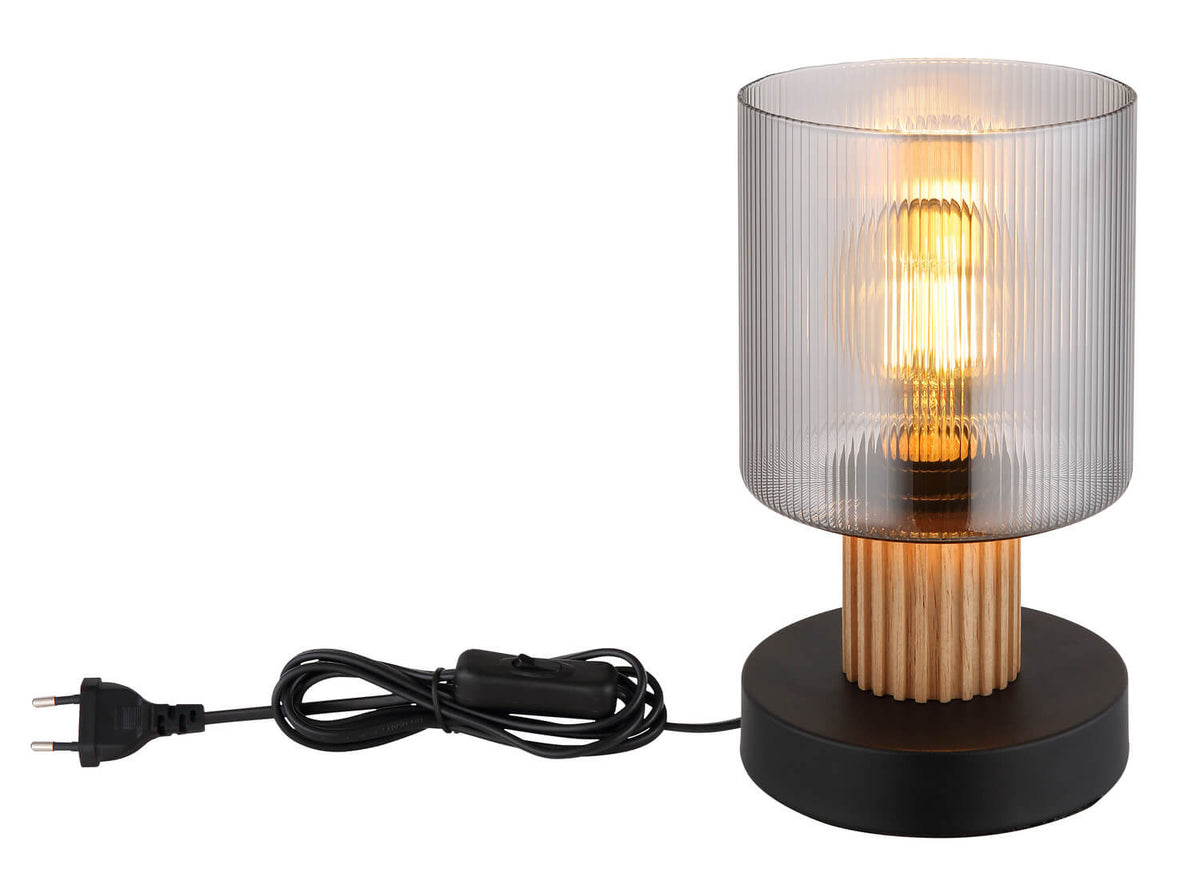 Lampe à poser Aleidis noire mat