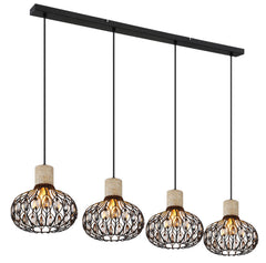 Suspension Dorthy noire mat (15778-4H)