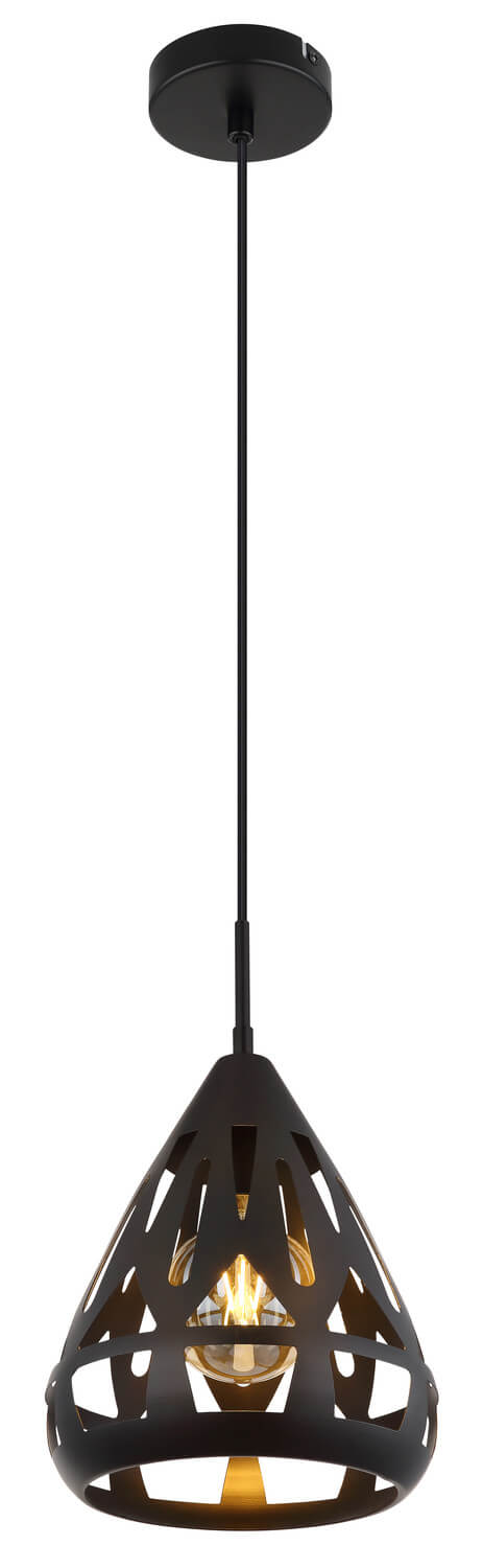 Suspension Hassan noire mat (15889H)