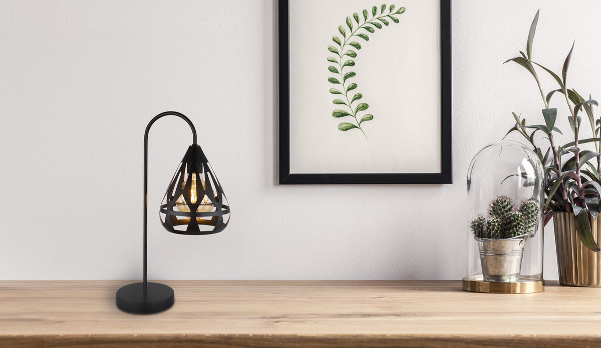 Lampe à poser Hassan noire mat