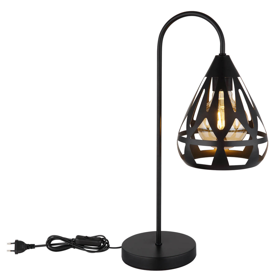 Lampe à poser Hassan noire mat