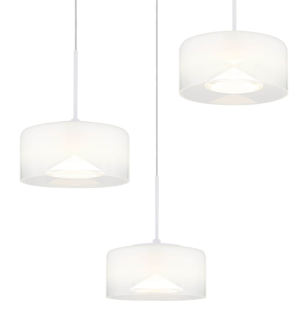 Suspension Belinda blanche mat (16024-3W)