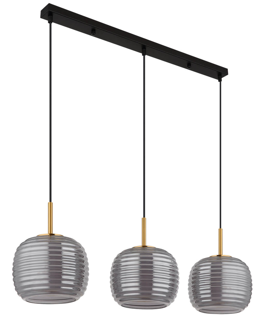 Suspension Lampigna noire mat (16049-3H)