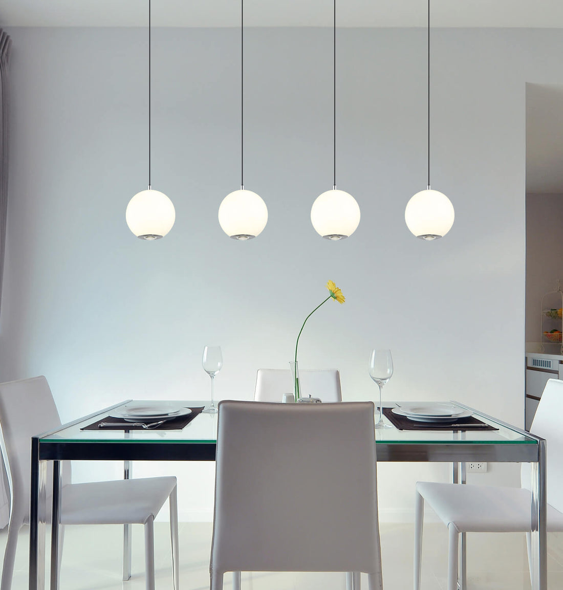 Suspension Simmons grise, H 150 cm (16062-4H)