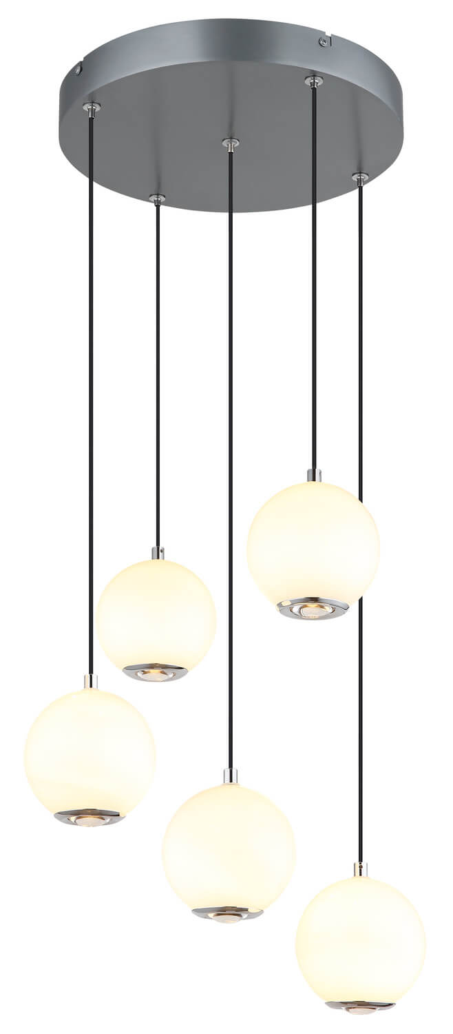 Suspension Simmons grise, H 150 cm (16062-5H)