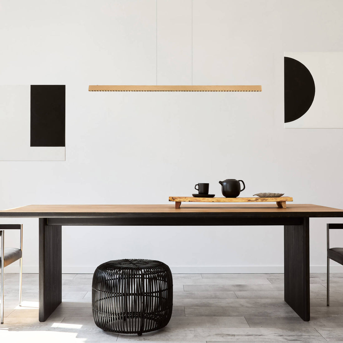 Suspension Dentsy noire mat, H 120 cm (17013HG)