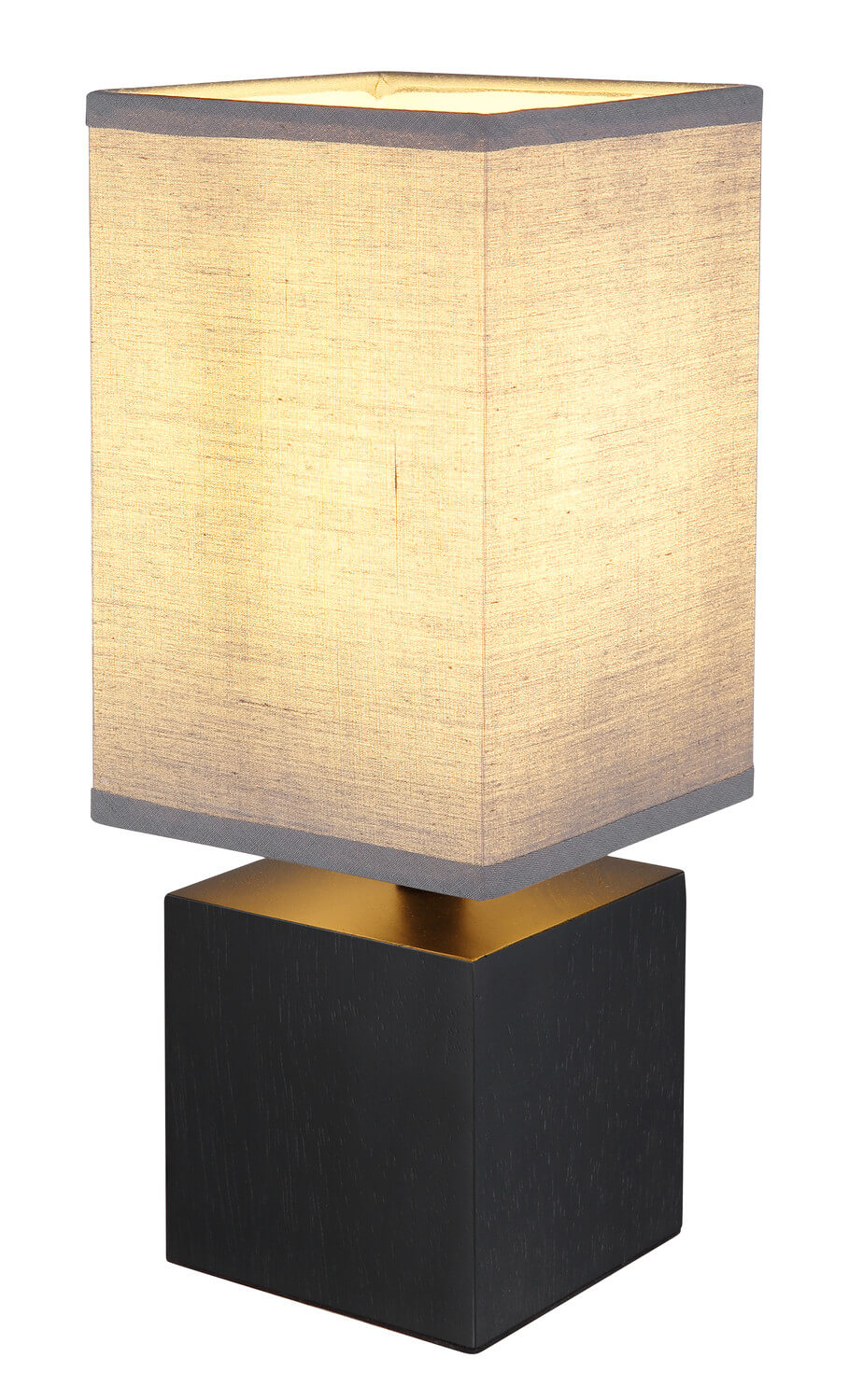 Lampe à poser Valentino noire et bois