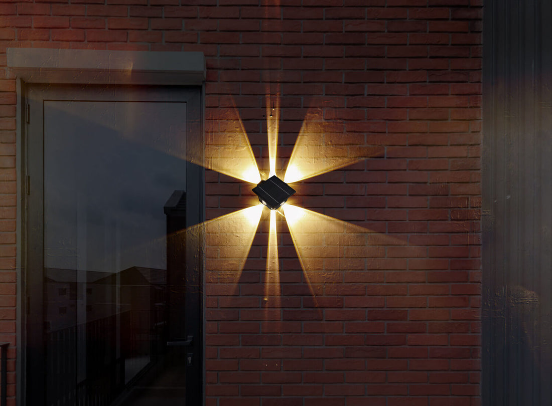 Luminaire extérieur noir, H 13,1 cm
