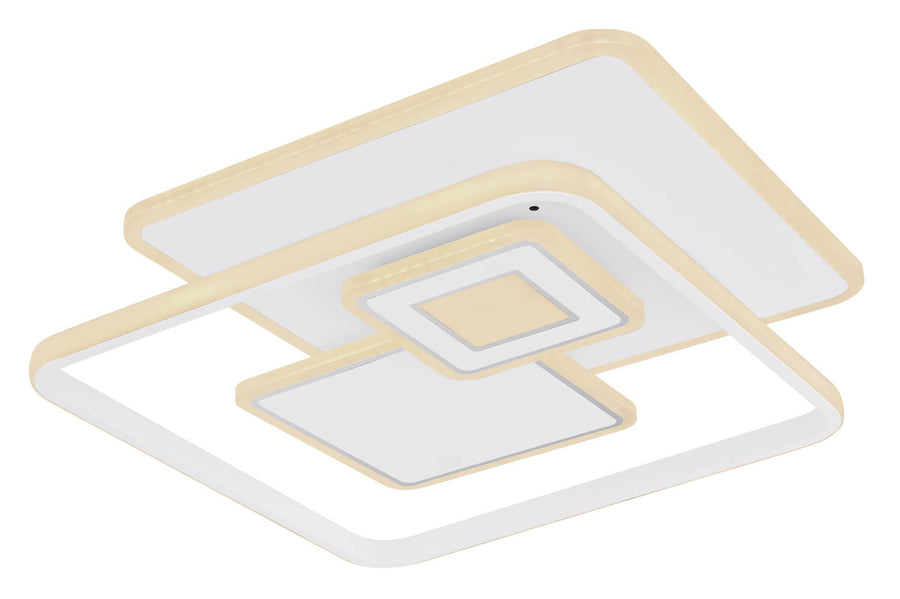 Plafonnier Roderick blanc mat, L 50,3 cm