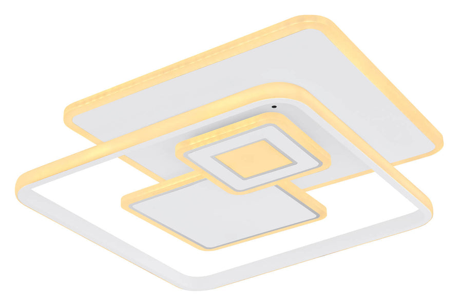 Plafonnier Roderick blanc mat, L 50,3 cm