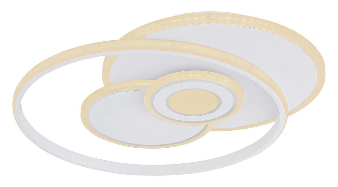 Plafonnier Roderick blanc mat, L 54,5 cm