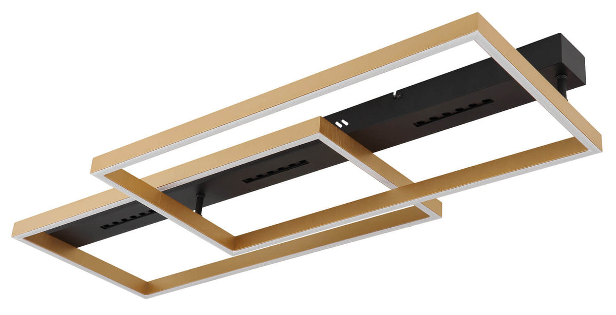 Détail de la face inférieure : rubans LED éteints et structure aluminium