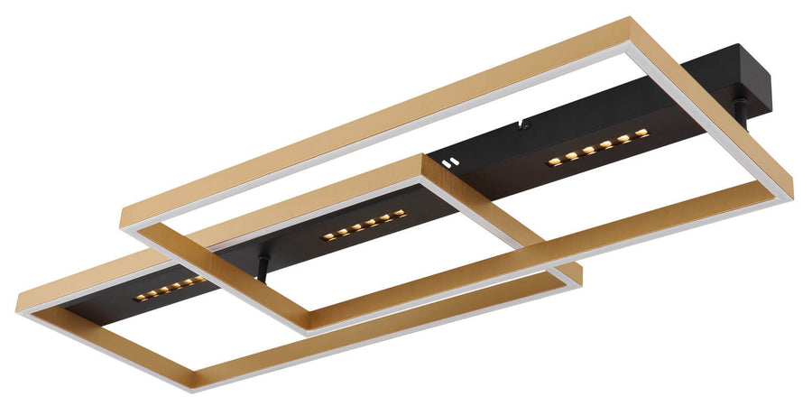 Plafonnier Luffy noir mat, L 90 cm