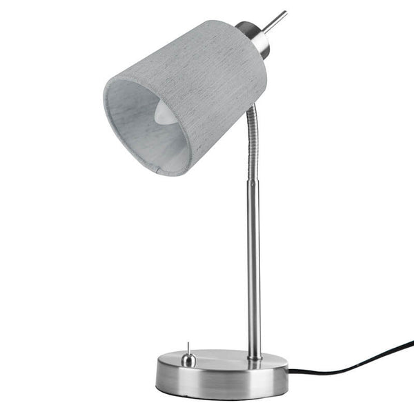 Lampe à poser Lee nickel satiné