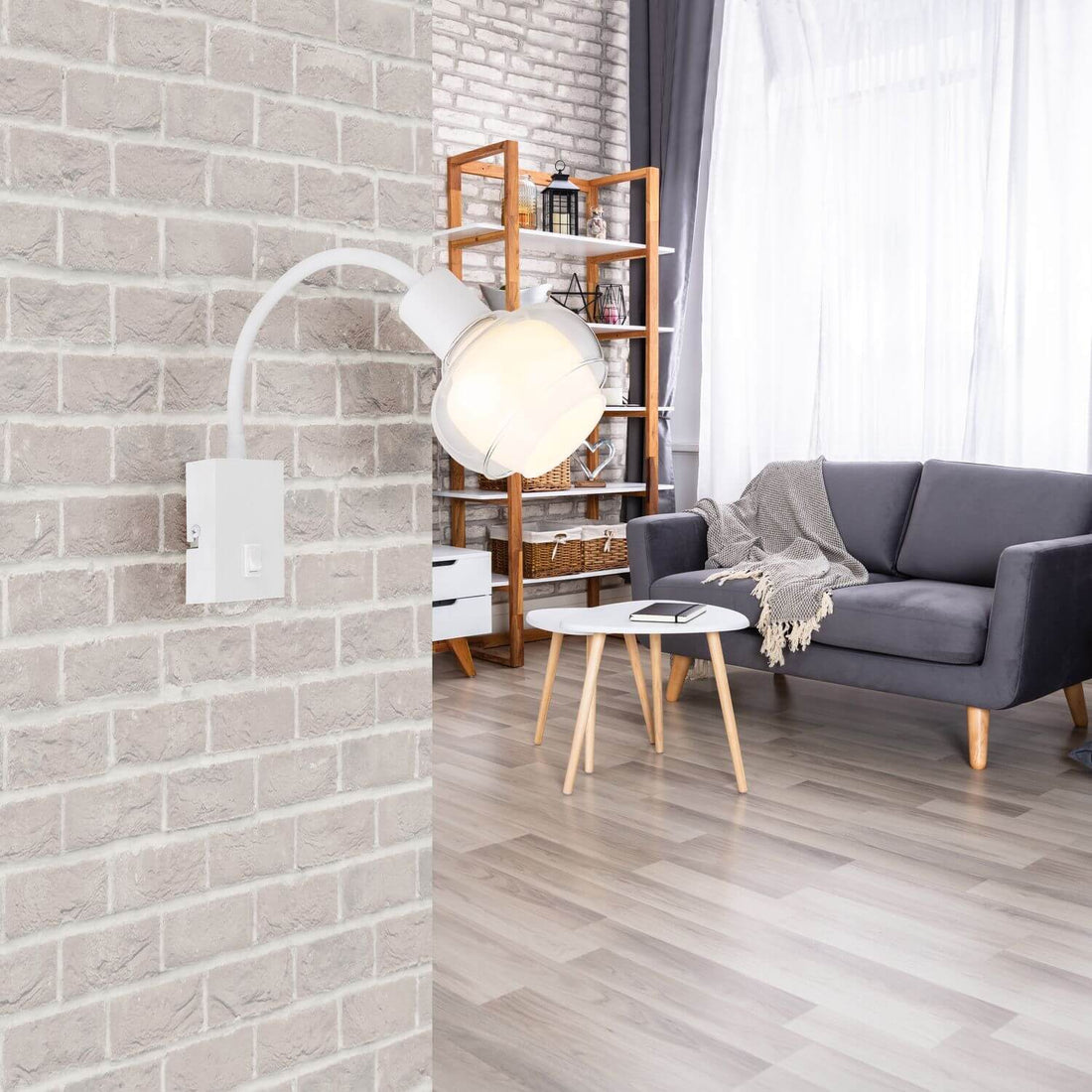 Applique murale Tokki blanche mat