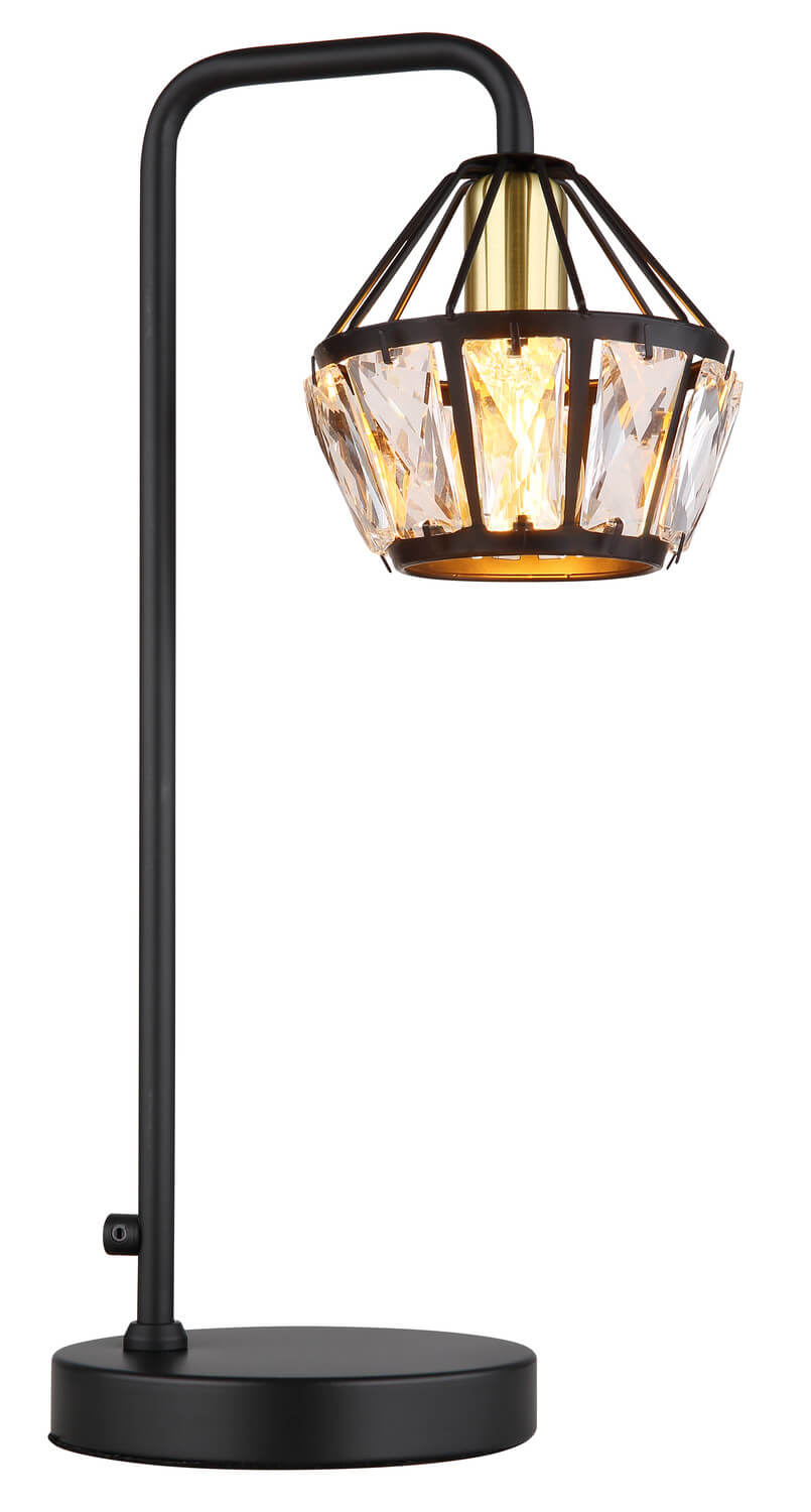 Lampe à poser Lois noire mat