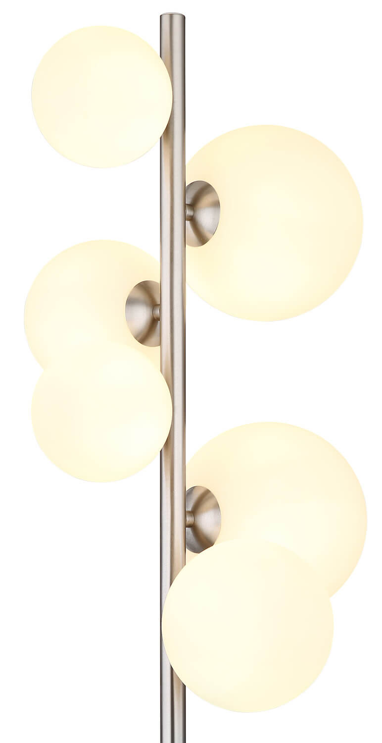Lampadaire Riha nickel satiné
