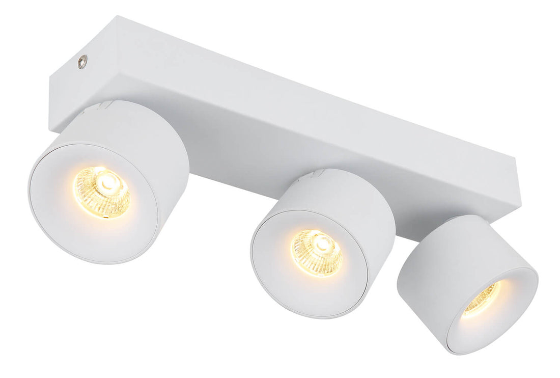 Spot Rae blanc mat, L 33 cm