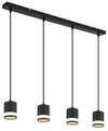 Suspension Lucero noire mat, H 120 cm