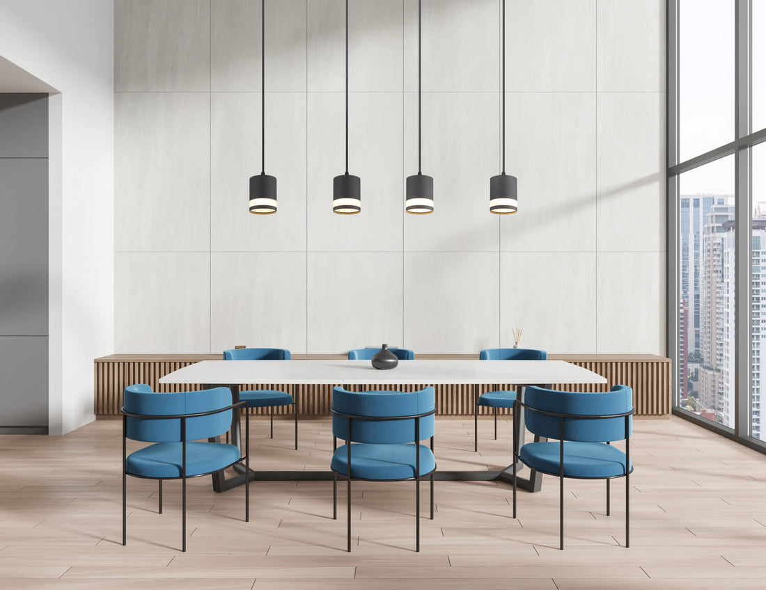 Suspension Lucero noire mat, H 120 cm